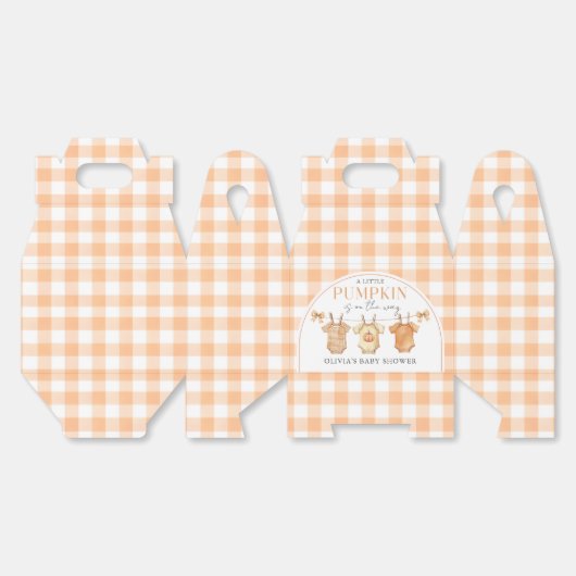 Eine kleine Kürbis-Fall-Baby-Duschbox Geschenkschachtel (Ungeklappt)