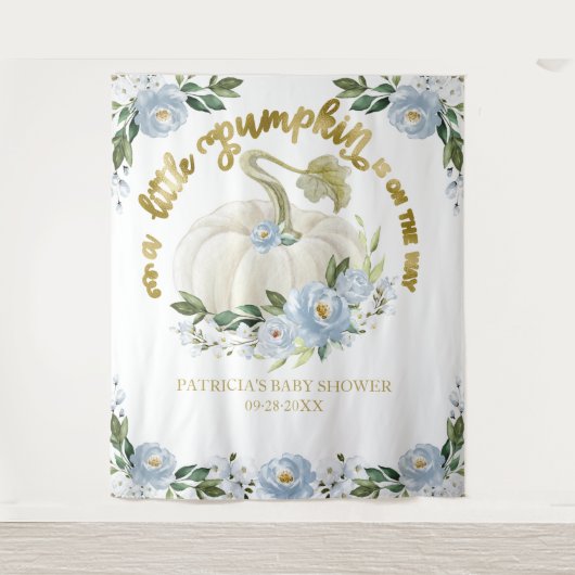 Eine kleine Kürbis-Fall-Babydusche Wandteppich (Vorderseite)