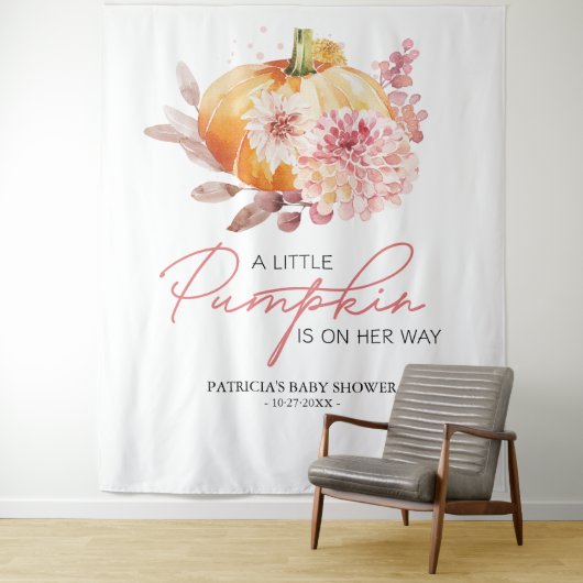 Eine kleine Kürbis-Fall-Babydusche Wandteppich (Beispiel)