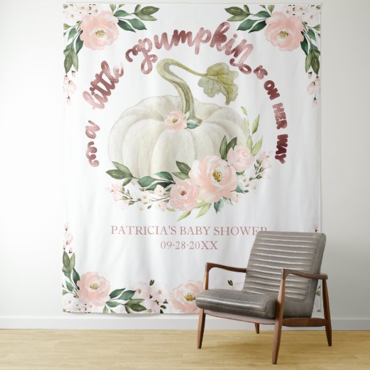 Eine kleine Kürbis-Fall-Babydusche Wandteppich (Beispiel)