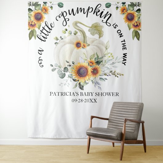 Eine kleine Kürbis-Fall-Babydusche Wandteppich (Beispiel)