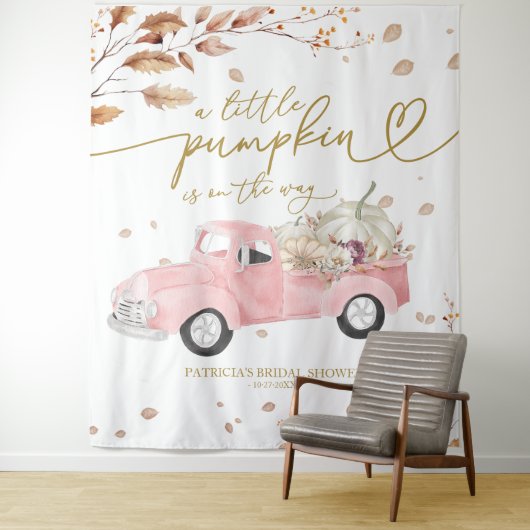 Eine kleine Kürbis-Fall-Babydusche Wandteppich (Beispiel)