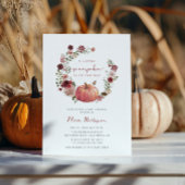 Eine kleine Kürbis-Fall-Blumengarnitur Einladung