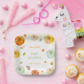 Eine kleine Kürbis Fall Botanische Babydusche Pappteller (Party)