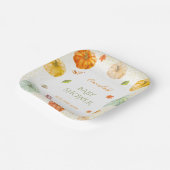 Eine kleine Kürbis Fall Botanische Babydusche Pappteller (Gewinkelt)