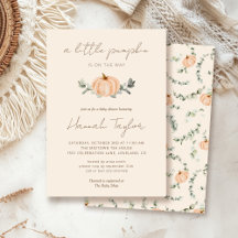 Eine kleine Kürbis-Fall-Gender-Neutral-Baby-Dusche