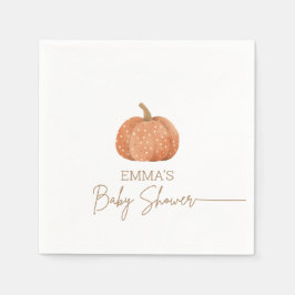 Eine kleine Kürbis-Fall-Gender-Neutral-Baby-Dusche Serviette