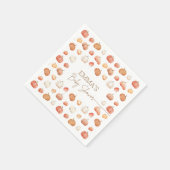 Eine kleine Kürbis-Fall-Gender-Neutral-Baby-Dusche Serviette (Ecke)