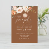 Eine kleine Kürbis-Fall-Neutral-Baby-Dusche Einladung (Stehend Vorderseite)