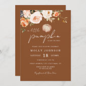 Eine kleine Kürbis-Fall-Neutral-Baby-Dusche Einladung (Vorne/Hinten)