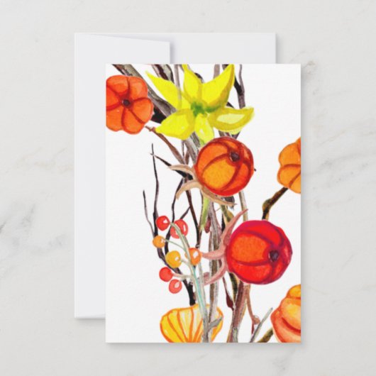 Eine kleine Kürbis-Herbstdusche Einladung (Rückseite)