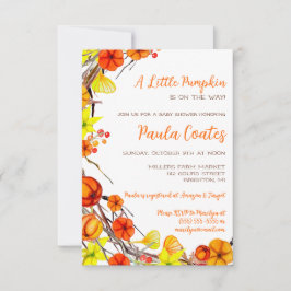 Eine kleine Kürbis-Herbstdusche Einladung