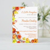 Eine kleine Kürbis-Herbstdusche Einladung (Stehend Vorderseite)