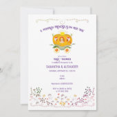 Eine kleine Kürbis-Princess-Wildblume-Kinderdusche Einladung (Vorderseite)