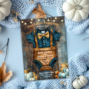 Eine kleine Kürbis-Rustic-Baby-Shower-Einladung Einladung