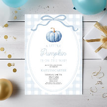 Eine kleine Kürbis-vornehme blaue Herbst-Baby-Part