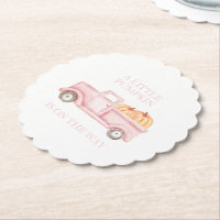 Eine kleine Kürbisdusche aus hellrosa LKW