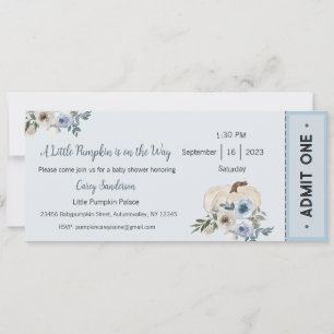 Eine kleine Kürbiseinladung ist auf dem Weg, Baby Einladung