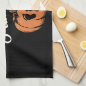 Eine kleine Kürbisfallen-Schwangerschaft wachsen Geschirrtuch (Viertel Falte)