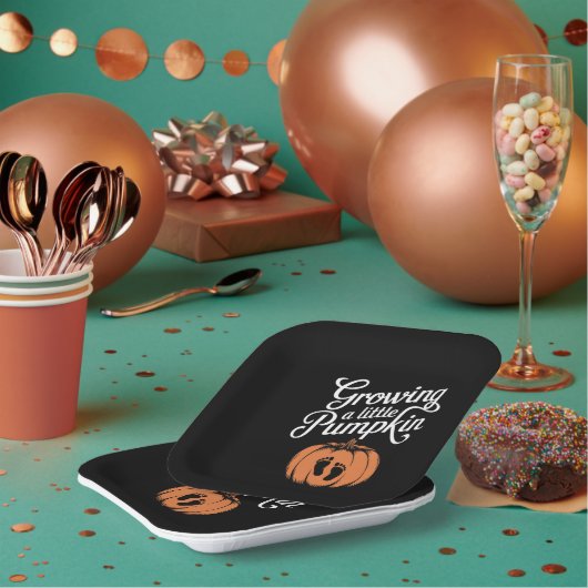 Eine kleine Kürbisfallen-Schwangerschaft wachsen Pappteller (Multi)