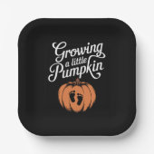 Eine kleine Kürbisfallen-Schwangerschaft wachsen Pappteller (Vorderseite)