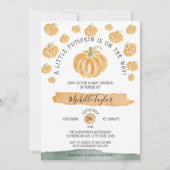 Eine kleine Kürbiskuhldusche im Herbst florale Bab Einladung (Vorderseite)