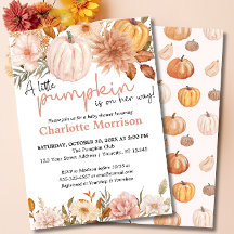 Eine kleine Kürbiskuhldusche im Herbst florale Bab