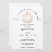 Eine kleine Kürbiskuhldusche im Herbst florale Bab Einladung (Vorne/Hinten)