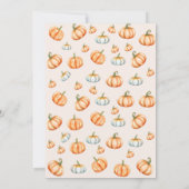 Eine kleine Kürbiskuhldusche im Herbst florale Bab Einladung (Rückseite)