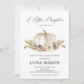 Eine kleine Kürinin ist ihre Art Baby Dusche Einla Einladung (Vorderseite)