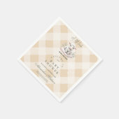 Eine kleine Lamm-Babydusche Serviette (Ecke)