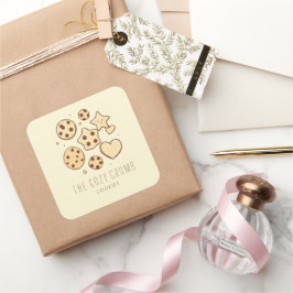 Eine kleine Leckerei aus unserer Küche (Creme) Quadratischer Aufkleber