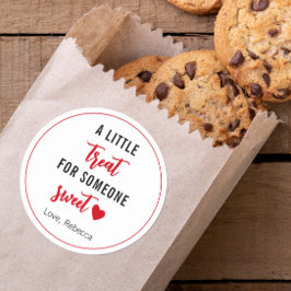 Eine kleine Leckerei für den Sweet Valentine Day Runder Aufkleber