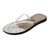 Eine kleine Leckerei für Ihr Tanzfest Burlap & Lac Badesandalen (Schrägansicht)