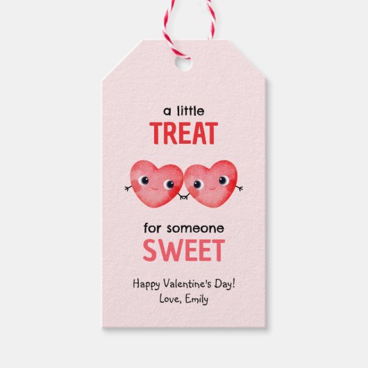 Eine kleine Leckerei für jemanden, der das Herz li Geschenkanhänger (Vorderseite)