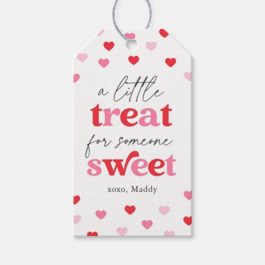 Eine kleine Leckerei für jemanden, der süße Valent Geschenkanhänger (Vorderseite)