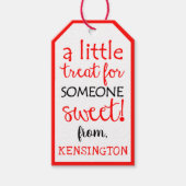 Eine kleine Leckerei für jemanden süßen Valentinst Geschenkanhänger (Vorderseite)