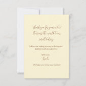 Eine kleine Leckerei von unserer Küche Dankeskarte (Rückseite)