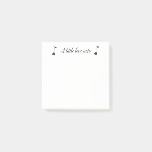 Eine kleine Liebe-Anmerkungs-klebrige Post-it Klebezettel (Vorderseite)