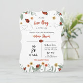 Eine kleine Liebe Bug Baby Dusche Einladung (Stehend Vorderseite)