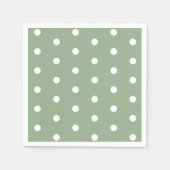 Eine kleine Liebe Bug Sage Green Polka Dot Baby Du Serviette (Vorderseite)