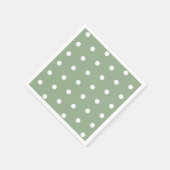 Eine kleine Liebe Bug Sage Green Polka Dot Baby Du Serviette (Ecke)