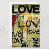 Eine kleine Liebe Graffiti Briefpapier (Vorne/Hinten)