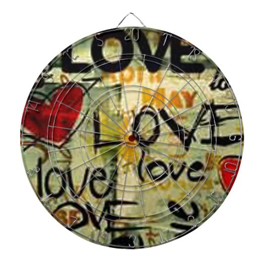 Eine kleine Liebe Graffiti Dartscheibe (vorne)