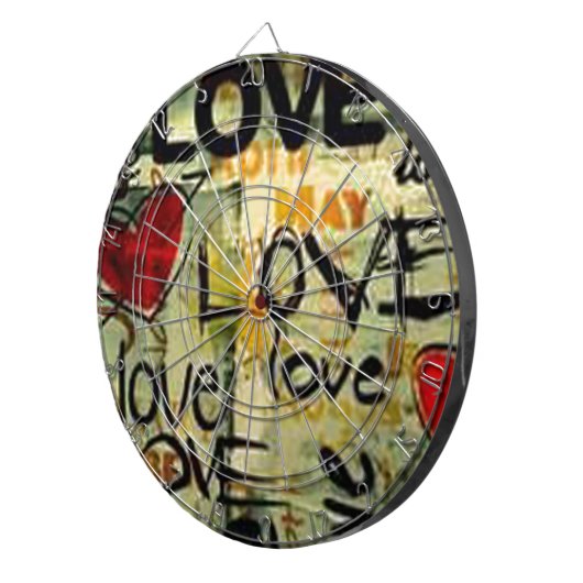 Eine kleine Liebe Graffiti Dartscheibe (Vorderseite rechts)