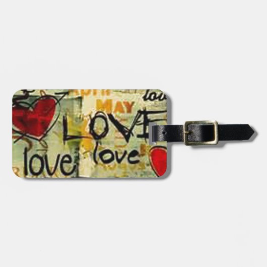 Eine kleine Liebe Graffiti Gepäckanhänger (Vorderseite horizontal)