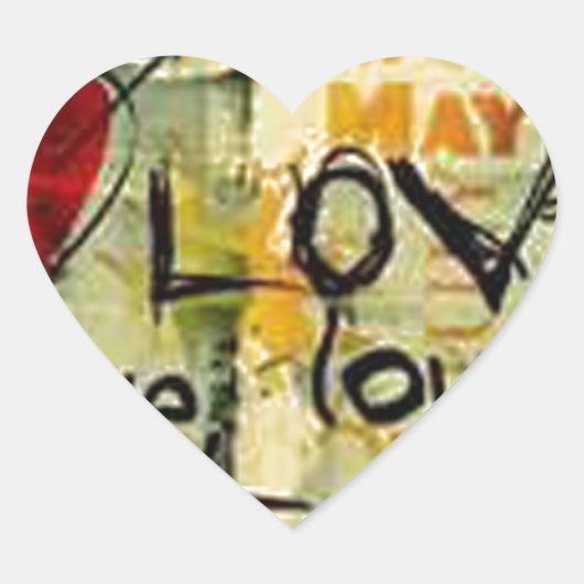 Eine kleine Liebe Graffiti Herz-Aufkleber (Vorderseite)