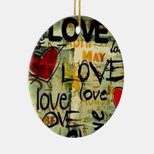 Eine kleine Liebe Graffiti Keramik Ornament (Rechts)