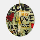 Eine kleine Liebe Graffiti Keramik Ornament (Links)