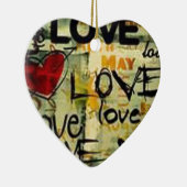 Eine kleine Liebe Graffiti Keramikornament (Rechts)